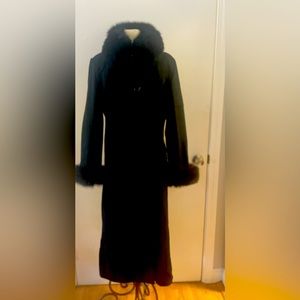 Long black dress coat
